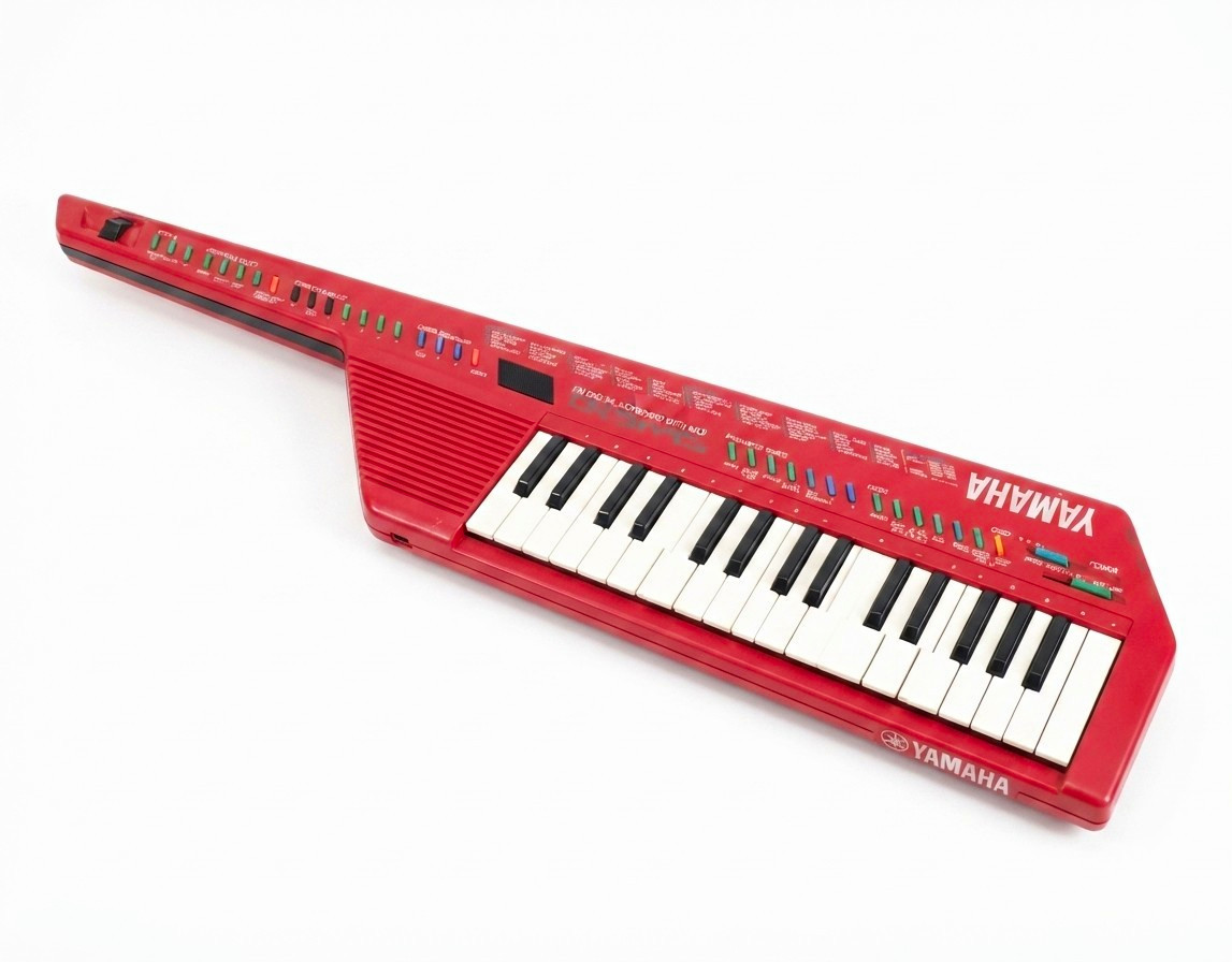 Yamaha SHS-10R 32-Key Red Keytar Electronic Keyboard Built-In Speaker Strap