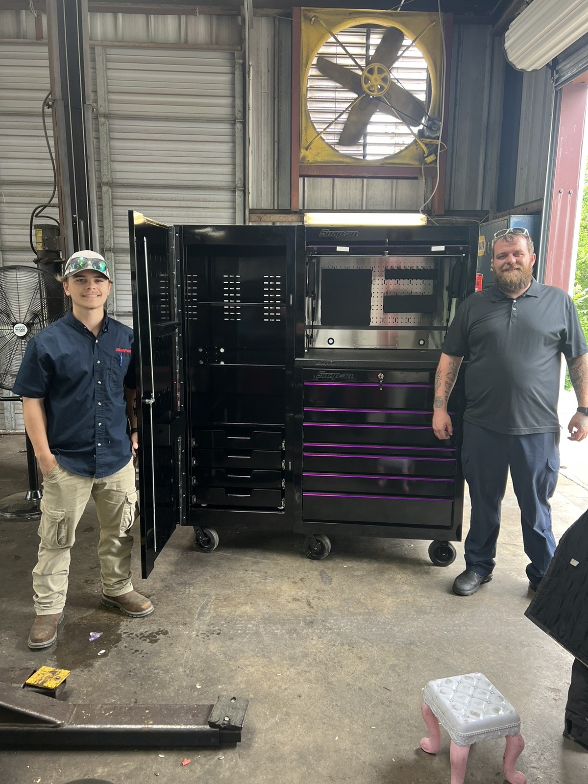Black/purple snap on epic series modular tool chest