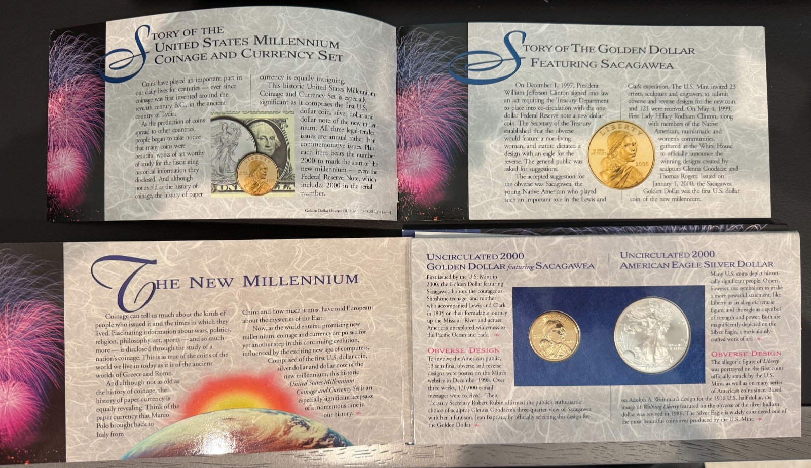 2000 United States Millennium Coinage and Currency Set Limited Edition