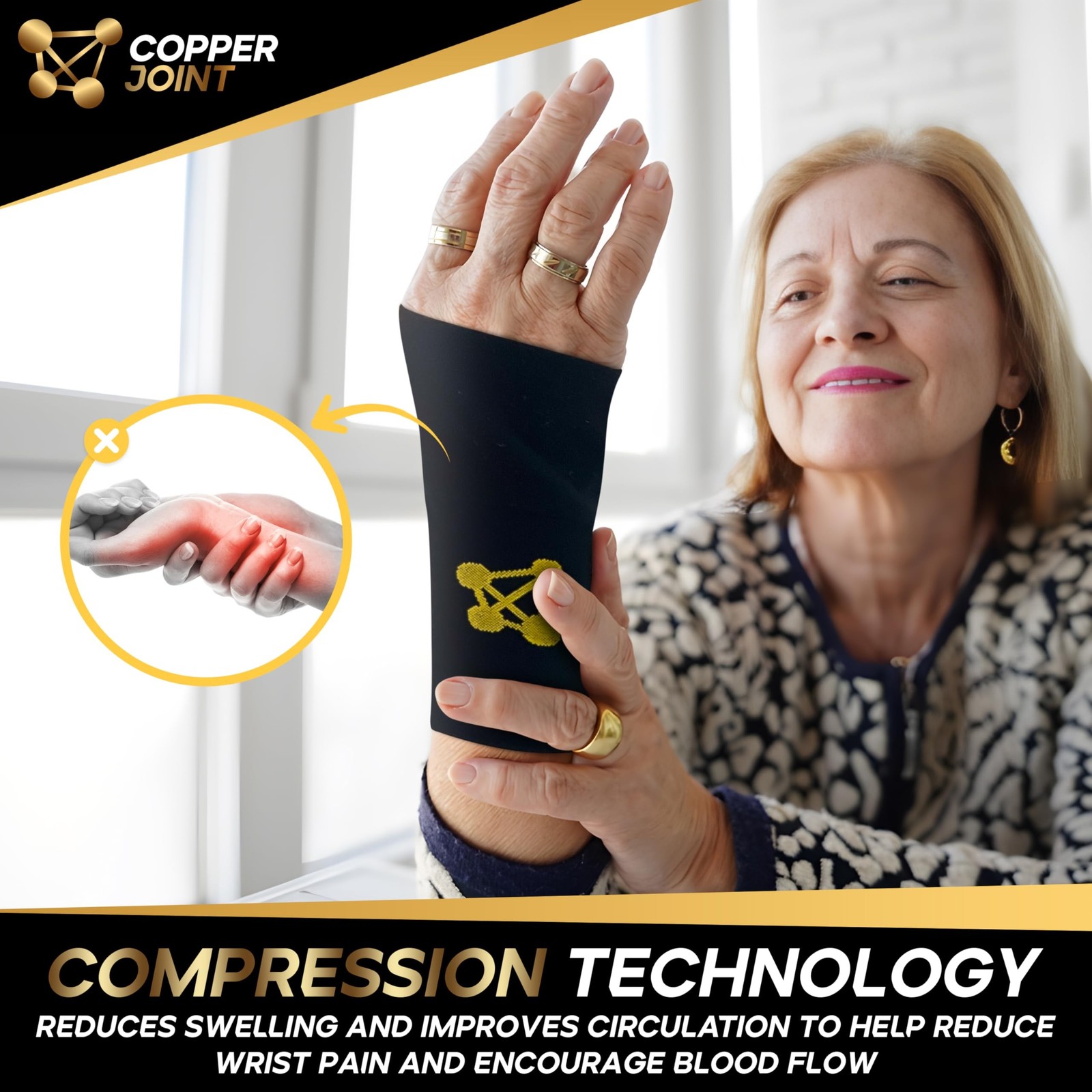 CopperJoint Wrist Brace for Carpal Tunnel Relief – Copper Compression Wris