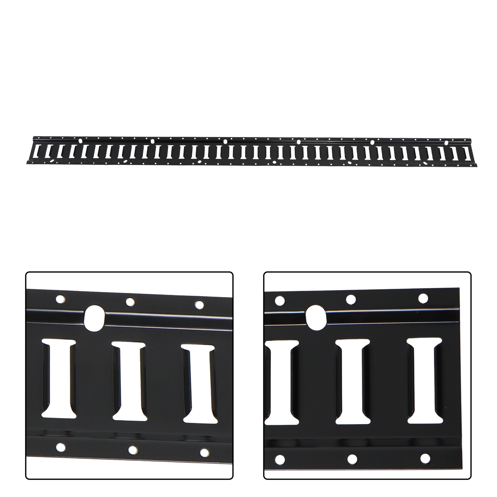 Labwork 4 Pack 6' E Track Tie Down Rail Kit Powder-Coat Black For Garages Vans