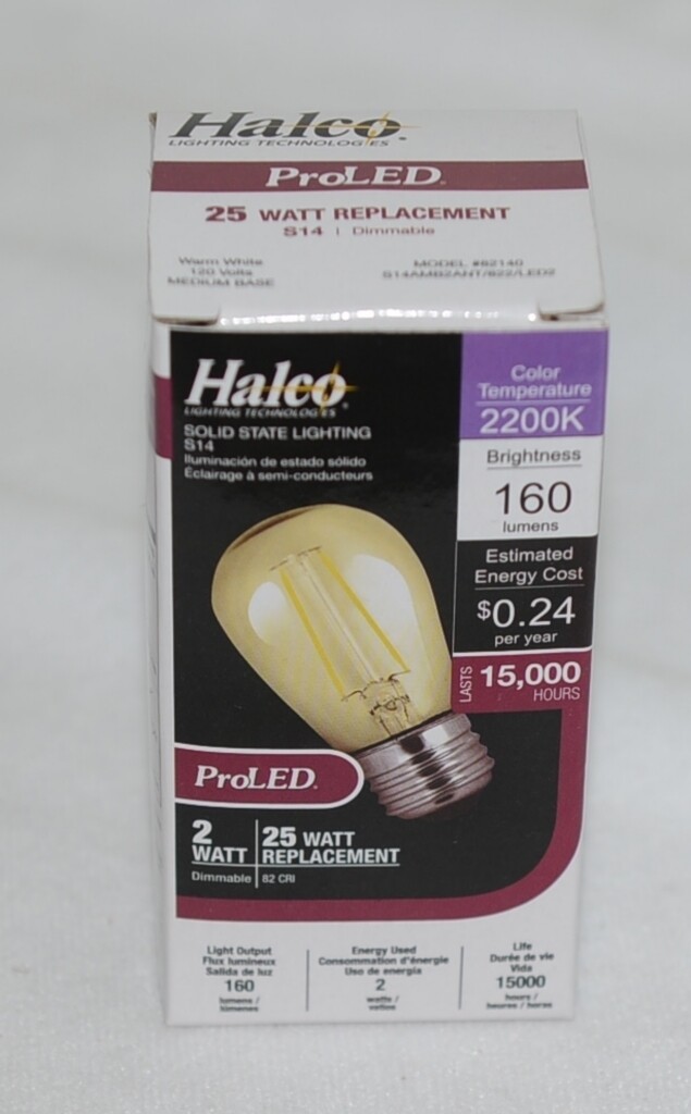 Halco ProLED S14 82140 25 Watt Warm White Dimmable Replacement Bulb