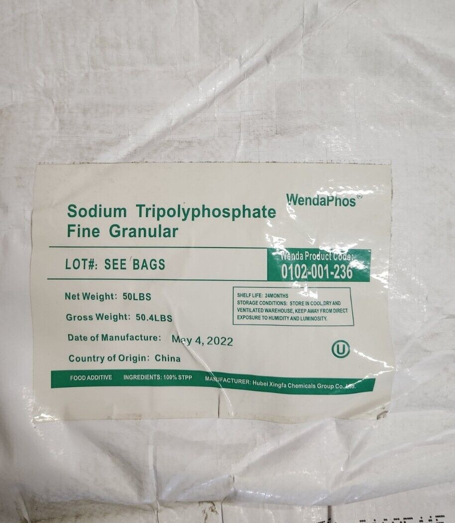 Sodium Tripolyphosphate Light (STPP), food grade,  White Granular 50 LB