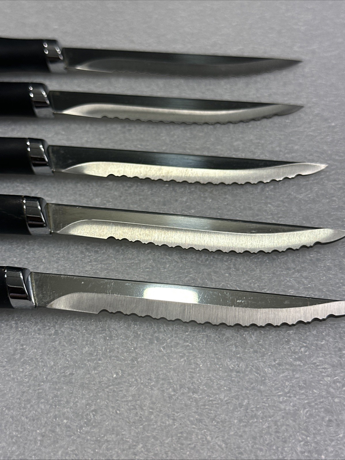 Vtg Mid Century Set (5) WEST BEND Stainless Steel Steak Knives Original Box USA