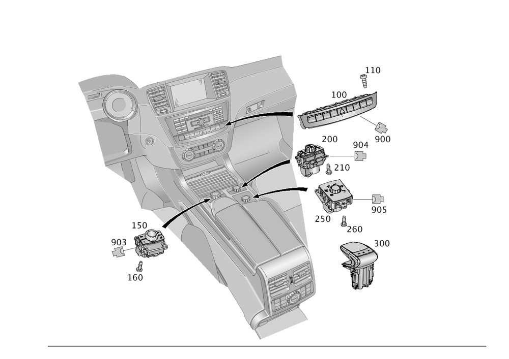 Genuine Mercedes-Benz Switch Block 292-905-89-00