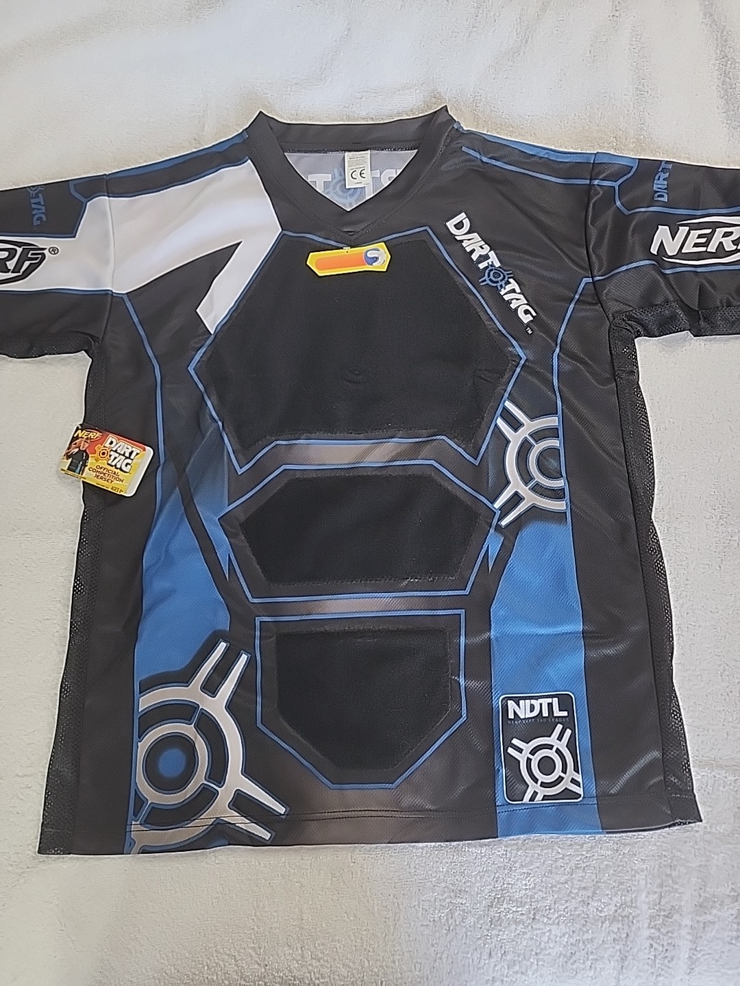 Kids Large Dart Tag By Nerf New With Tags  Jeresy Shirt Blue White Black