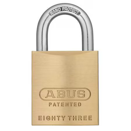 Abus 83/45 Rk Kd-200 Padlock, Keyed Different, Standard Shackle, Square Brass