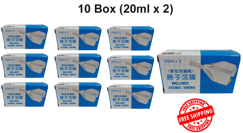 10 Box (2's x 20ml) Wellmex Atomic Enema for Adult Constipation Saline Laxative