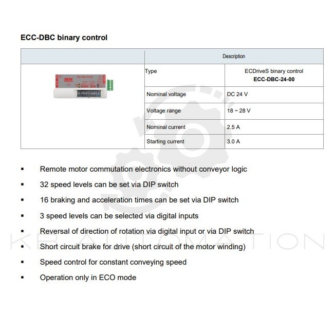 SEW-Eurodrive ECC-DBC-24-00 ECDriveS Control module, 1 motor connection, binary