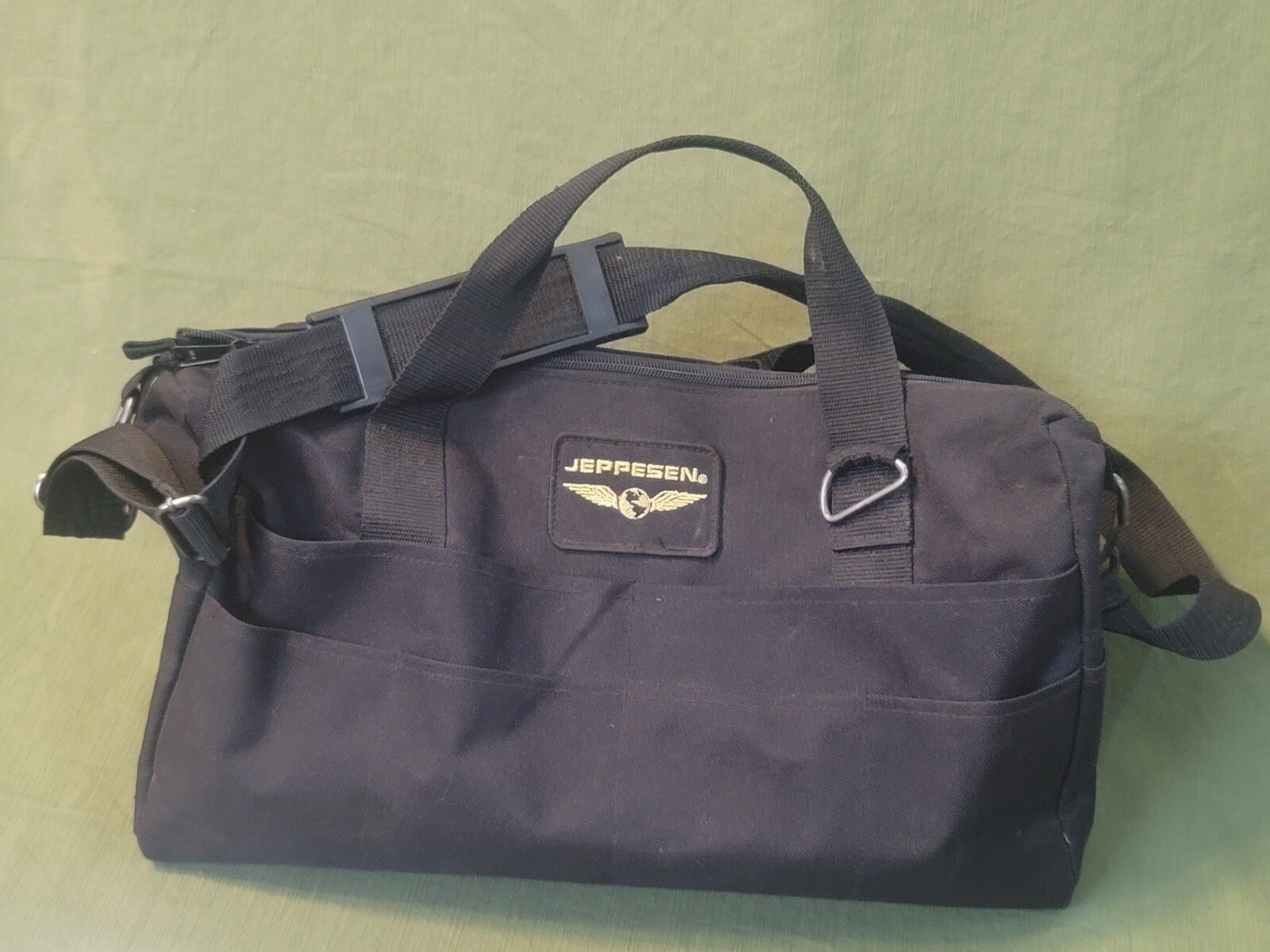Jeppesen Pilot Black Flight Bag Flight Bag Duffle Bag Overnight Bag 17x9