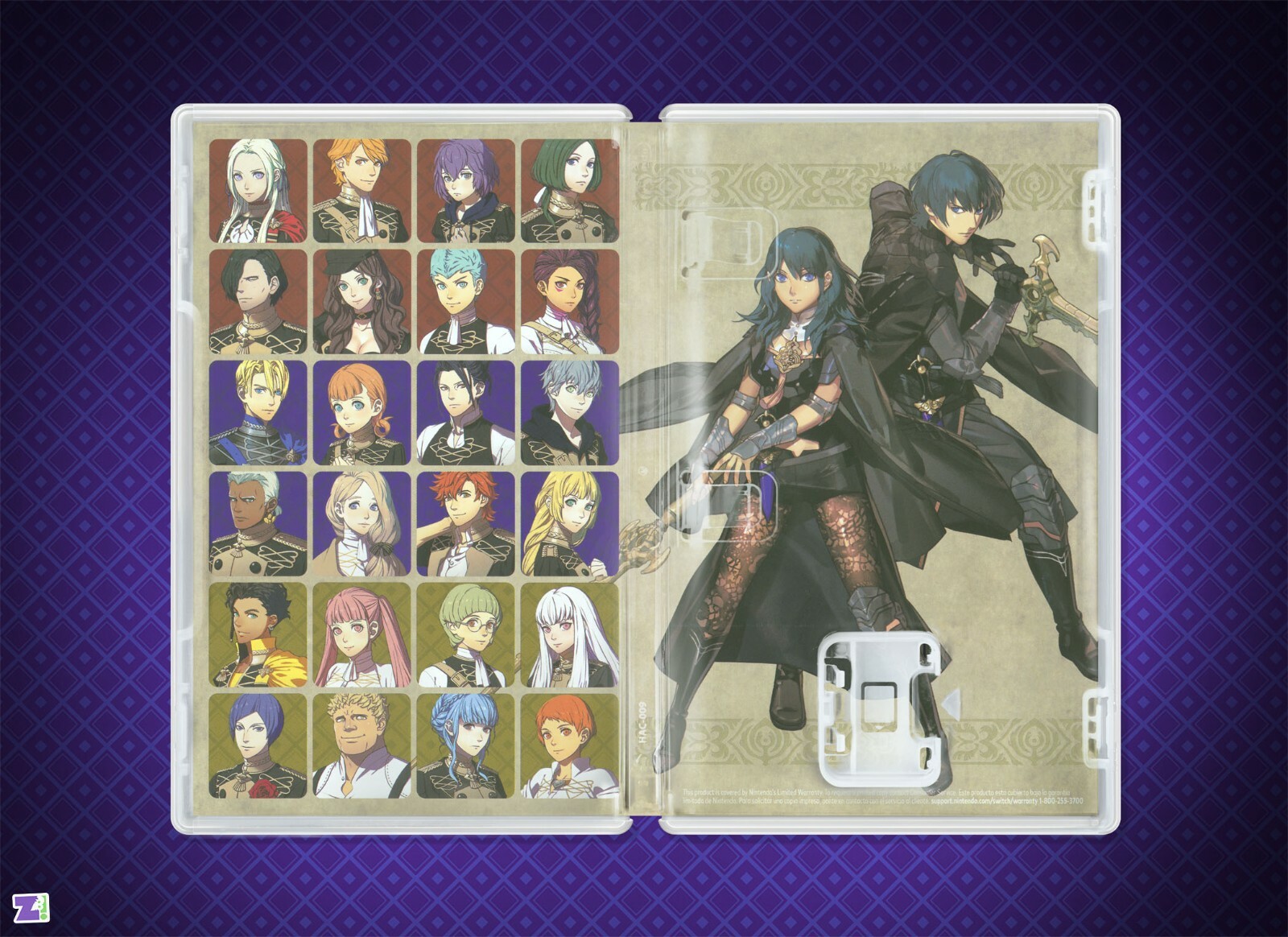 Fire Emblem Three Houses Cover Art Replacement Insert & Case for Nintendo Switch
