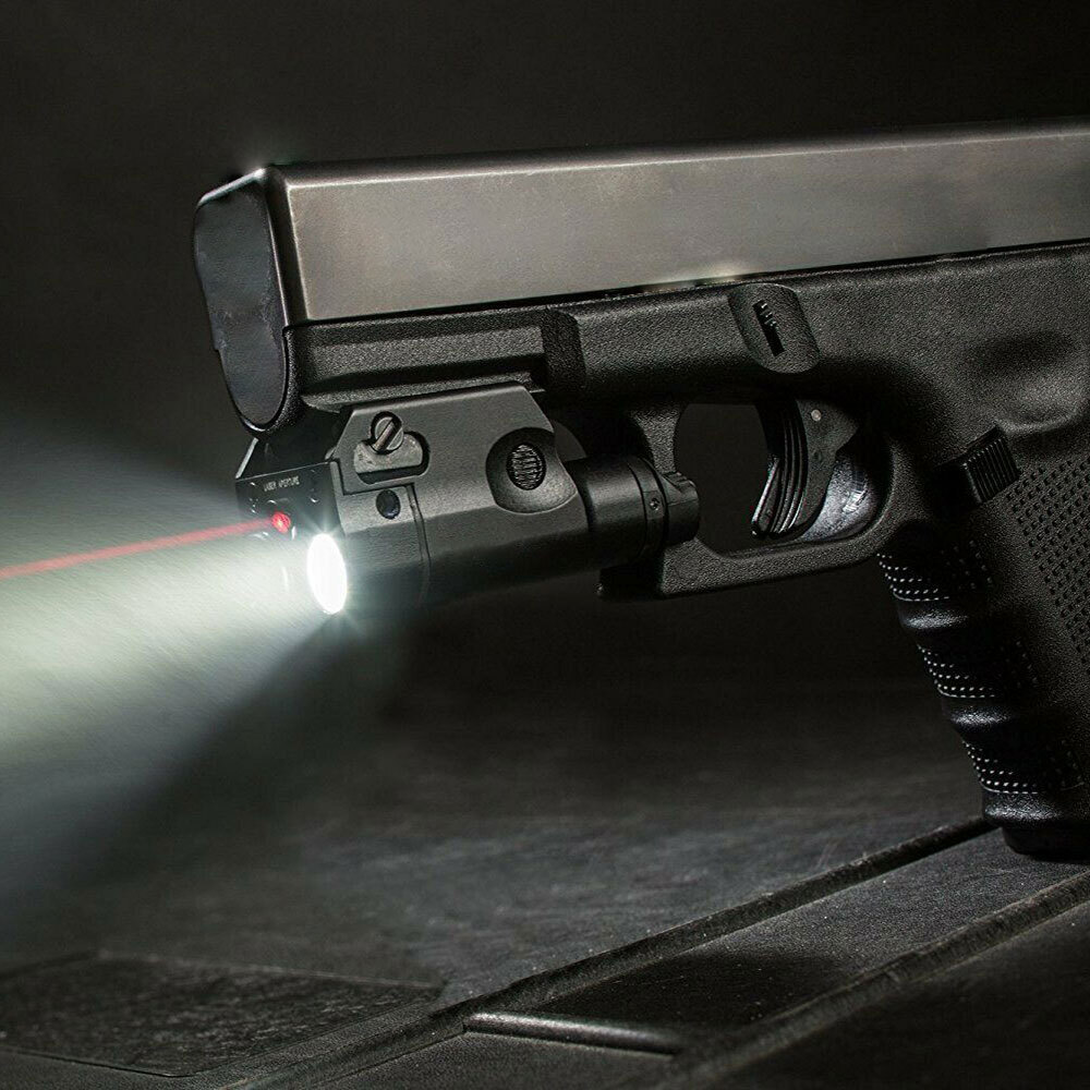 XC2 Ultra Compact LED Flashlight with Red Laser for Pistol Handgun Torch - Marks
