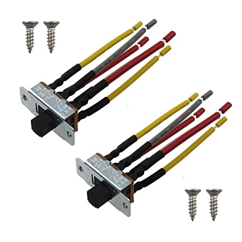 MEETOOT 2pcs 6 Pin Canal Ceiling Fan Reverse Direction Slide Switch, Reverse