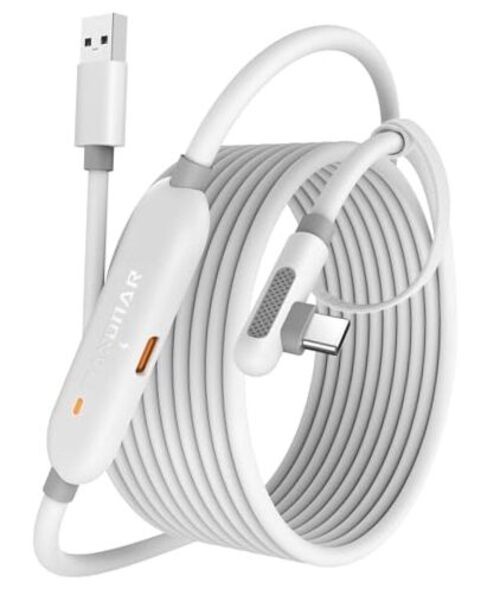 VR Charging Link Cable (Next-Gen Chip) Compatible with Meta Quest 16FT White