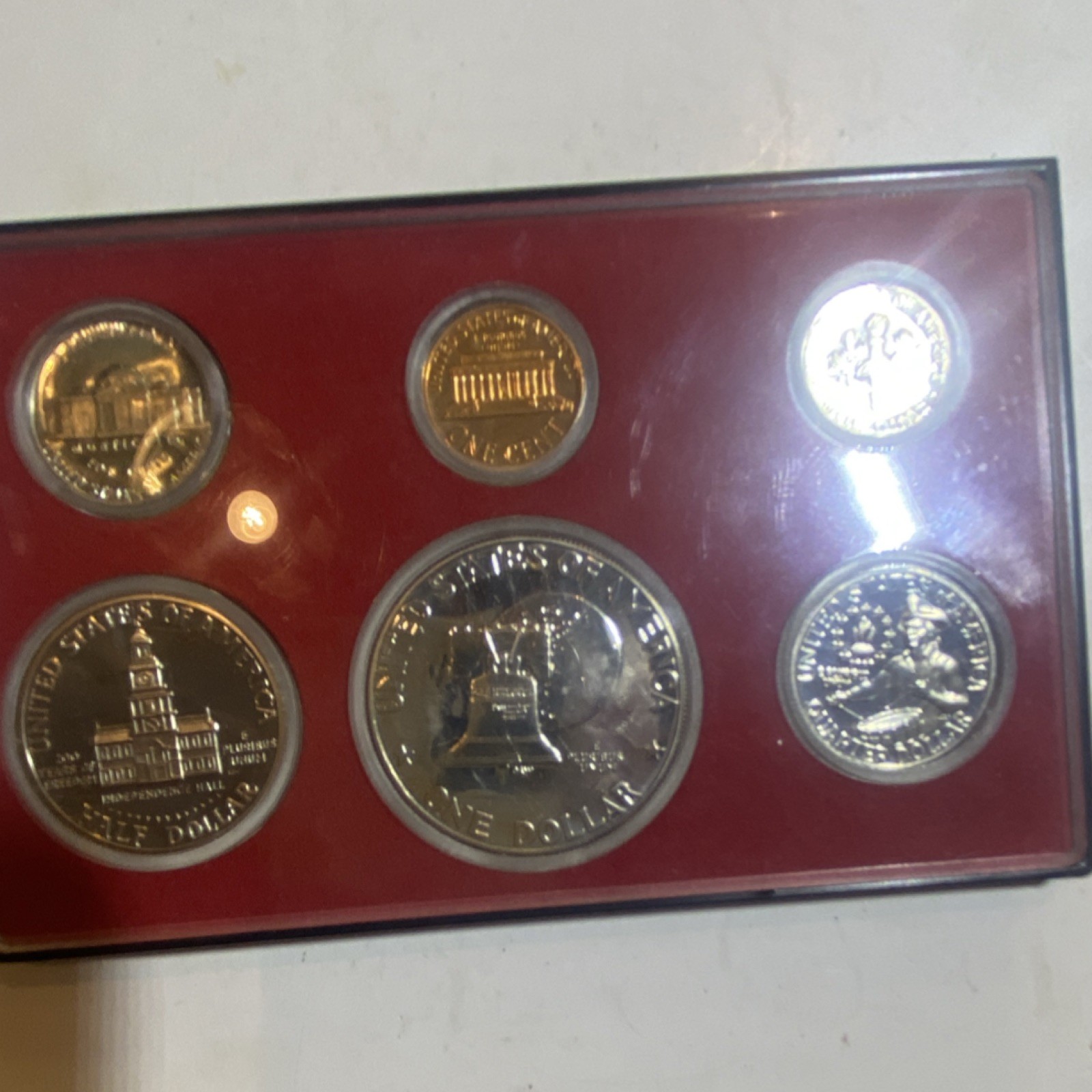 1976/1975 U.S. Proof Set Uncirculated Original Boxed Display Case (6 Coins)