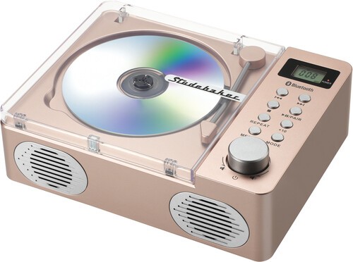 Studebaker SB3720RG Retro CD Player with Bluetooth (Rose Gold) [New ] Pink, Bl