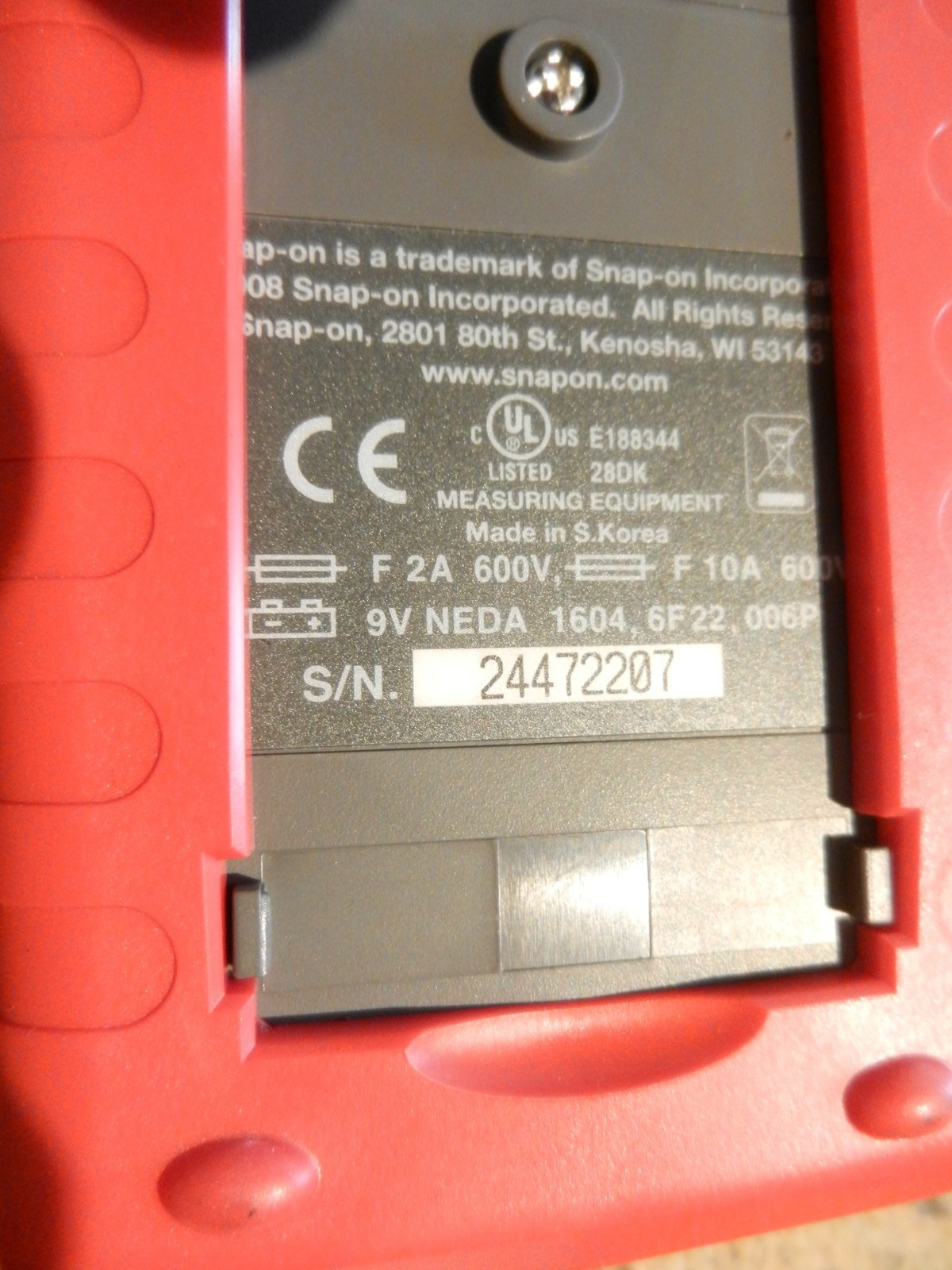Snap On Manual Ranging Multi Meter (EEDM503D)