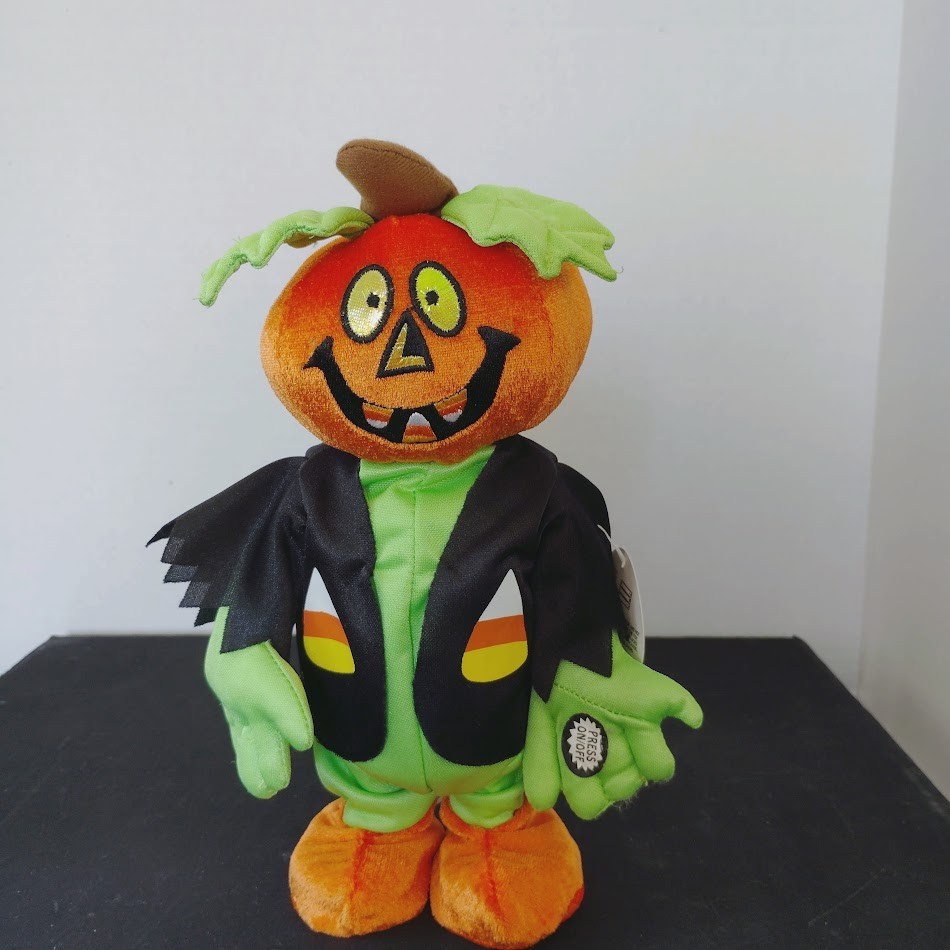 Dan Dee Plush Animatronic Pumpkin Monster Sings Jump for Halloween Music Lights