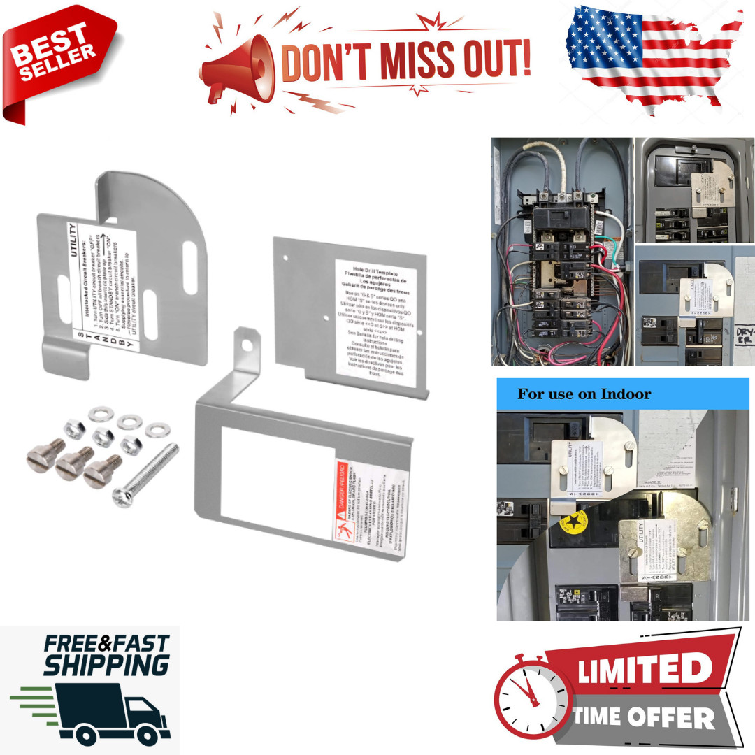 Homeline Generator Interlock Kit for 150A-225A Load Centers - Stainless Steel