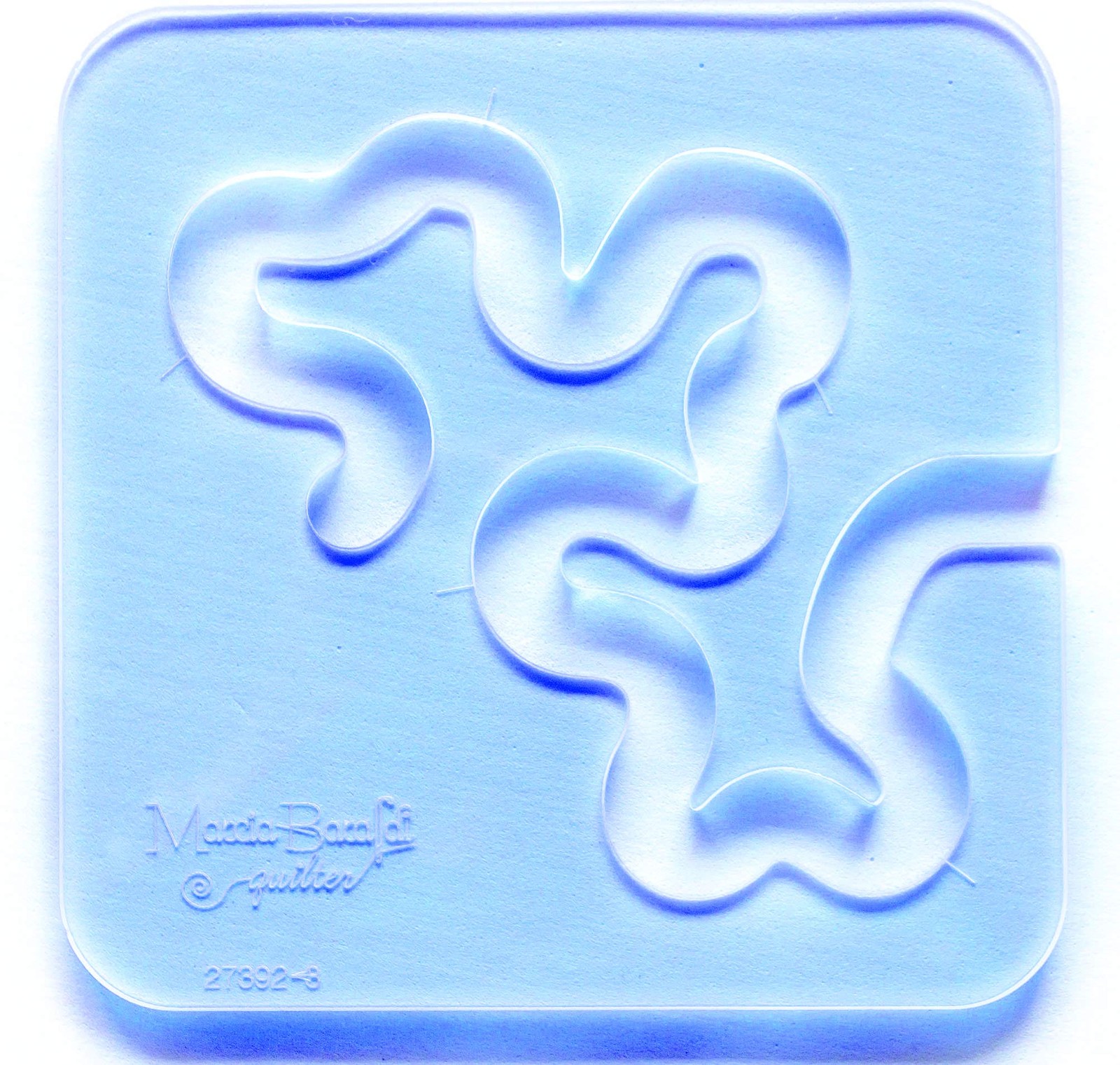 Marcia Baraldi Longarm Meander Ruler 1/4" Thick- Size: 5.7 X inches, Blue