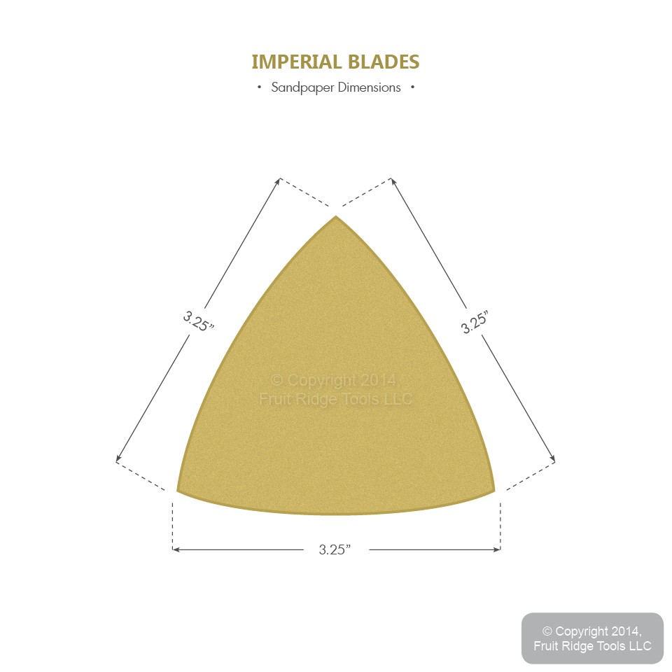 5 USA Made Hook and Loop Imperial Blades 180 Grit Triangle Sandpaper 5TSP180