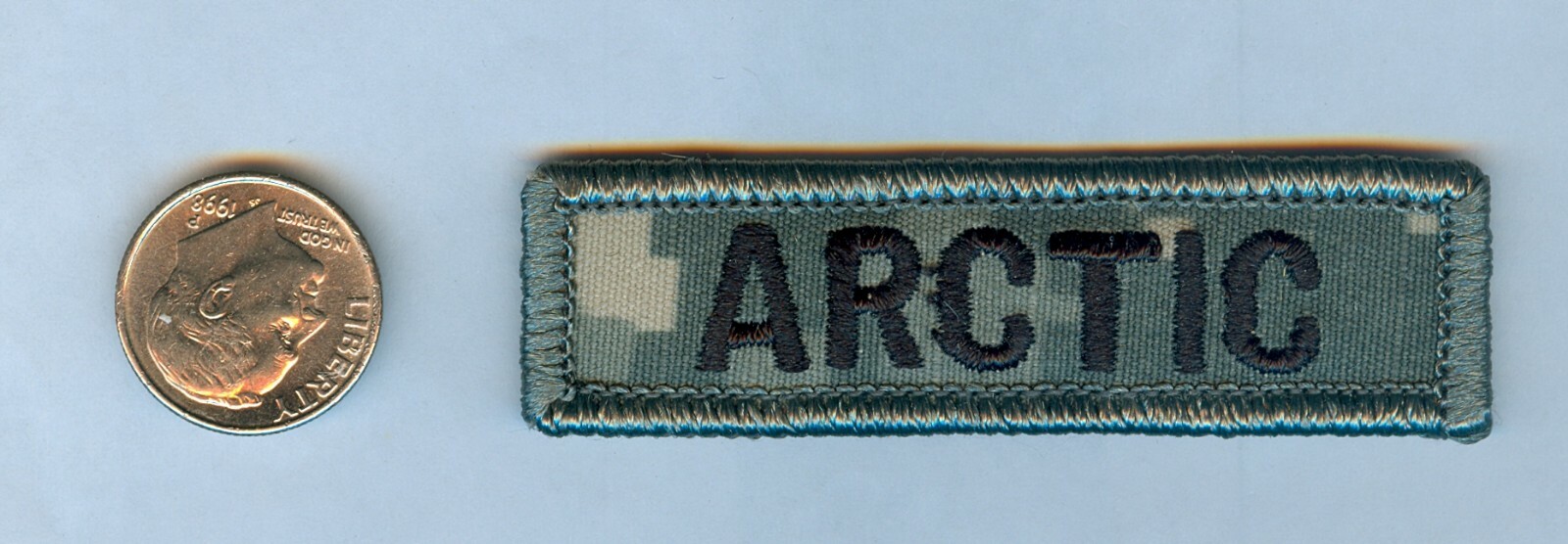 U.S. ARMY "ARCTIC" SHOULDER TAB .... ACU SUBDUED VARIATION --- MINT.  NICE ... X
