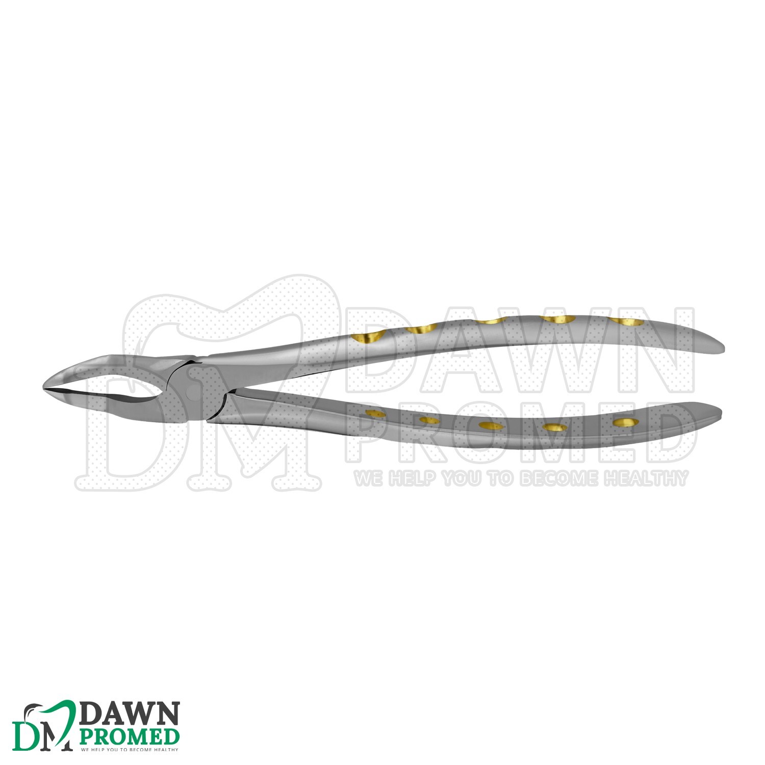 Dental Extracting Forceps #51Z Gold Hollow Python Grip Handle German Grade