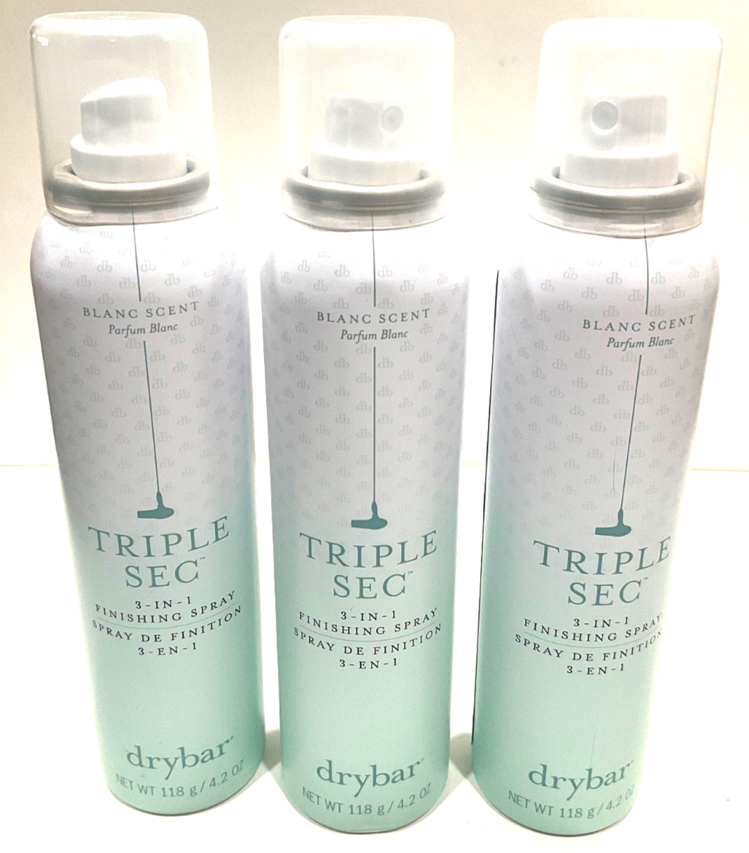 DRYBAR Triple Sec 3 in 1 Finishing Spray 4.2 Oz  Blanc Scent NEW Lot of 3