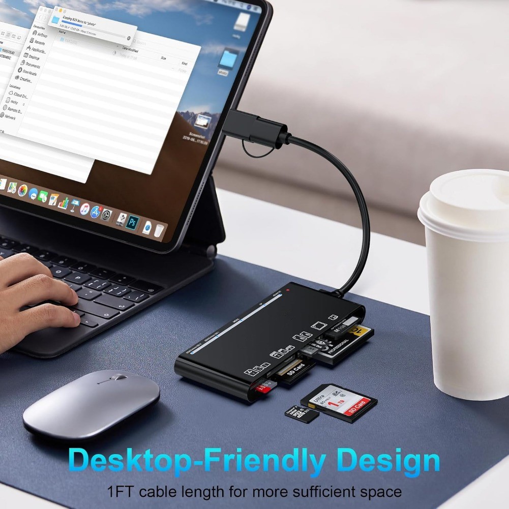 7 in 1 USB 3.0 Memory Card Reader Adapter Hub, for SD, CF, TF, Micro SD, XD, MS