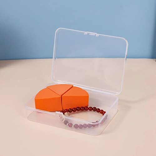 DKAOVH 4-Pack Rectangular Plastic Storage Containers Box 4.45 x 3.3 x 1.14 inch