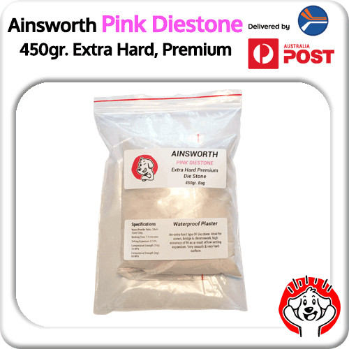 450gr Ainsworth Pink Diestone / Dental Stone Extra Hard, Waterproof Plaster