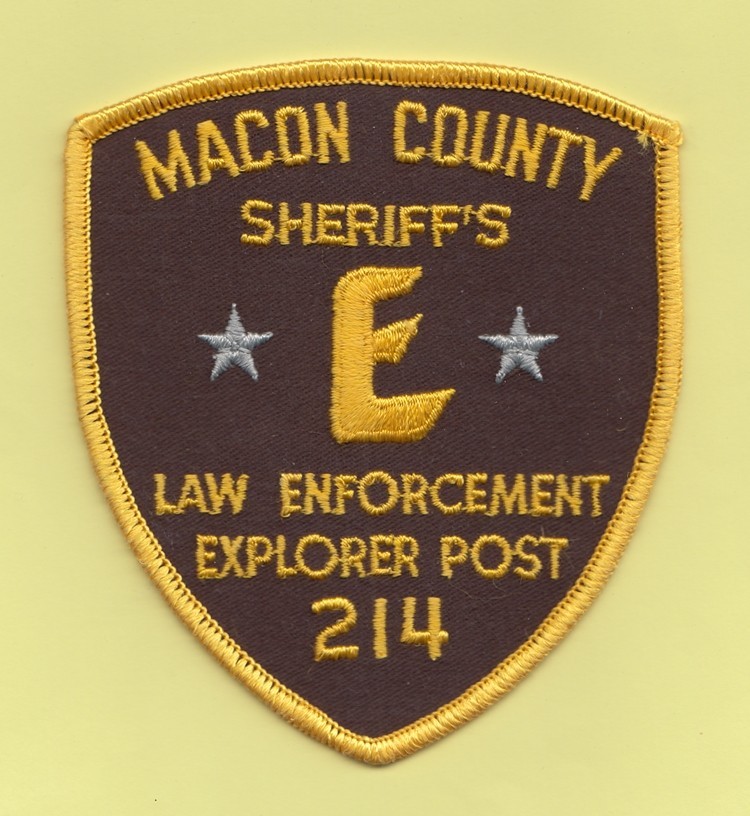 A35 OLD EXPLORER 214 MACON CO SHERIFF STATE TROOPER PATROL POLICE PATCH FBI