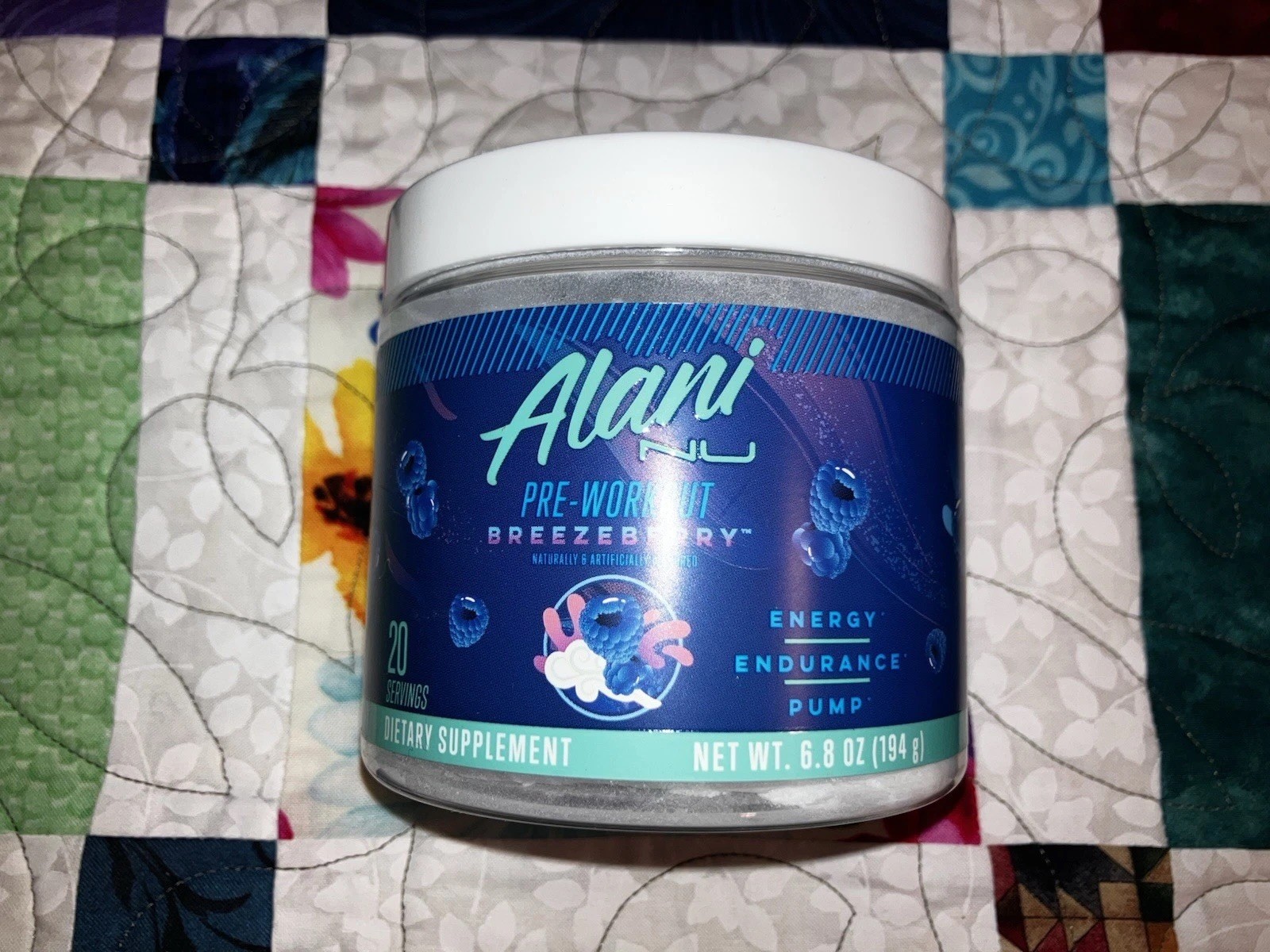 NEW Alani Nu Pre-Workout Powder Breezeberry Energy Endurance Pump 6.8 oz Ex 5/26