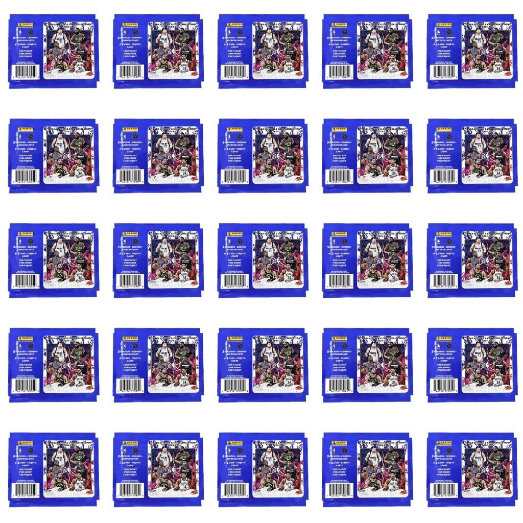 Panini NBA 2024-25 Sticker & Card Collection - Lot of 25 Sealed Packs