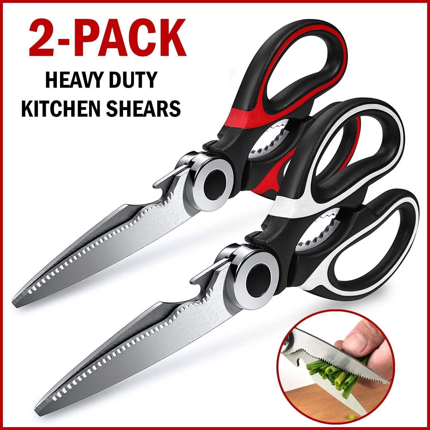 LUSTRA FASHION Heavy Duty Kitchen Shears Scissors Stainless Steel Poultry Meat F
