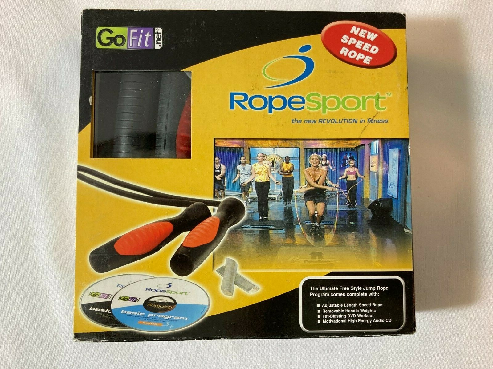 NEW GoFit Power Rope Set W/Fat Blasting DVD Workout