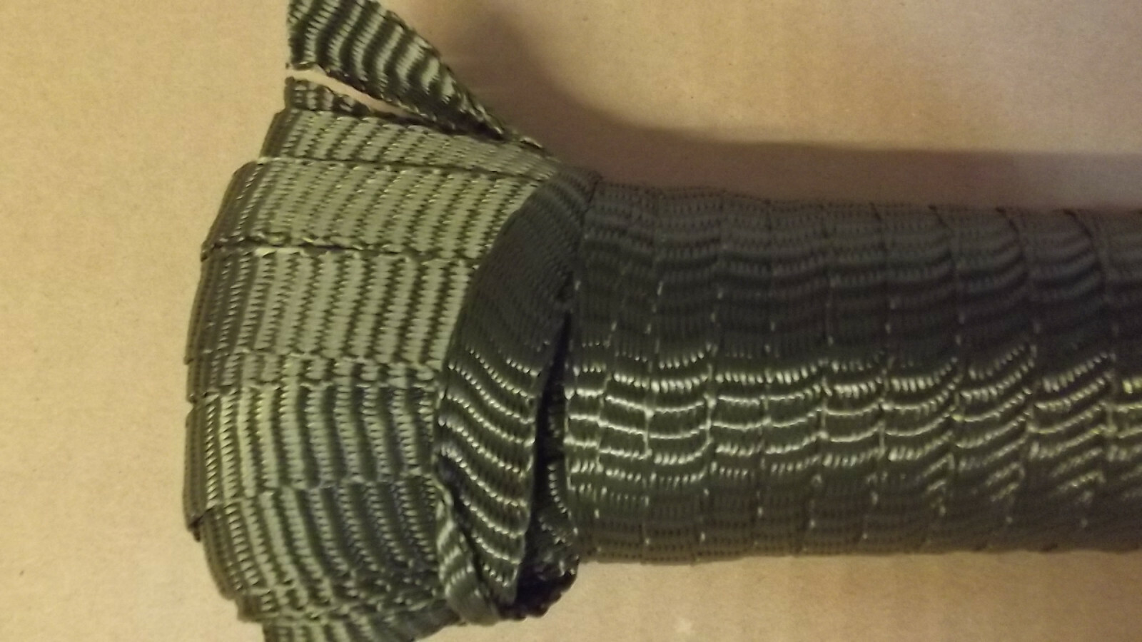 5/8" x 100' 1800# tensile polyester pull tape, mule tape, webbing, Green, USA