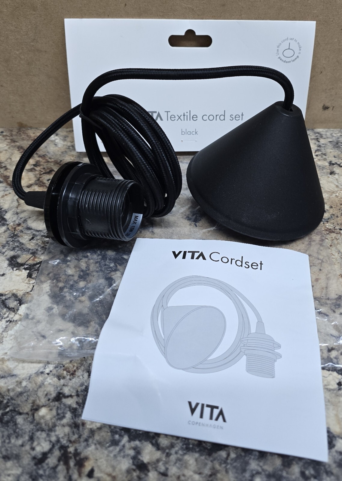 Vita Copenhagen 4006  -  Textile cord set  -  Black