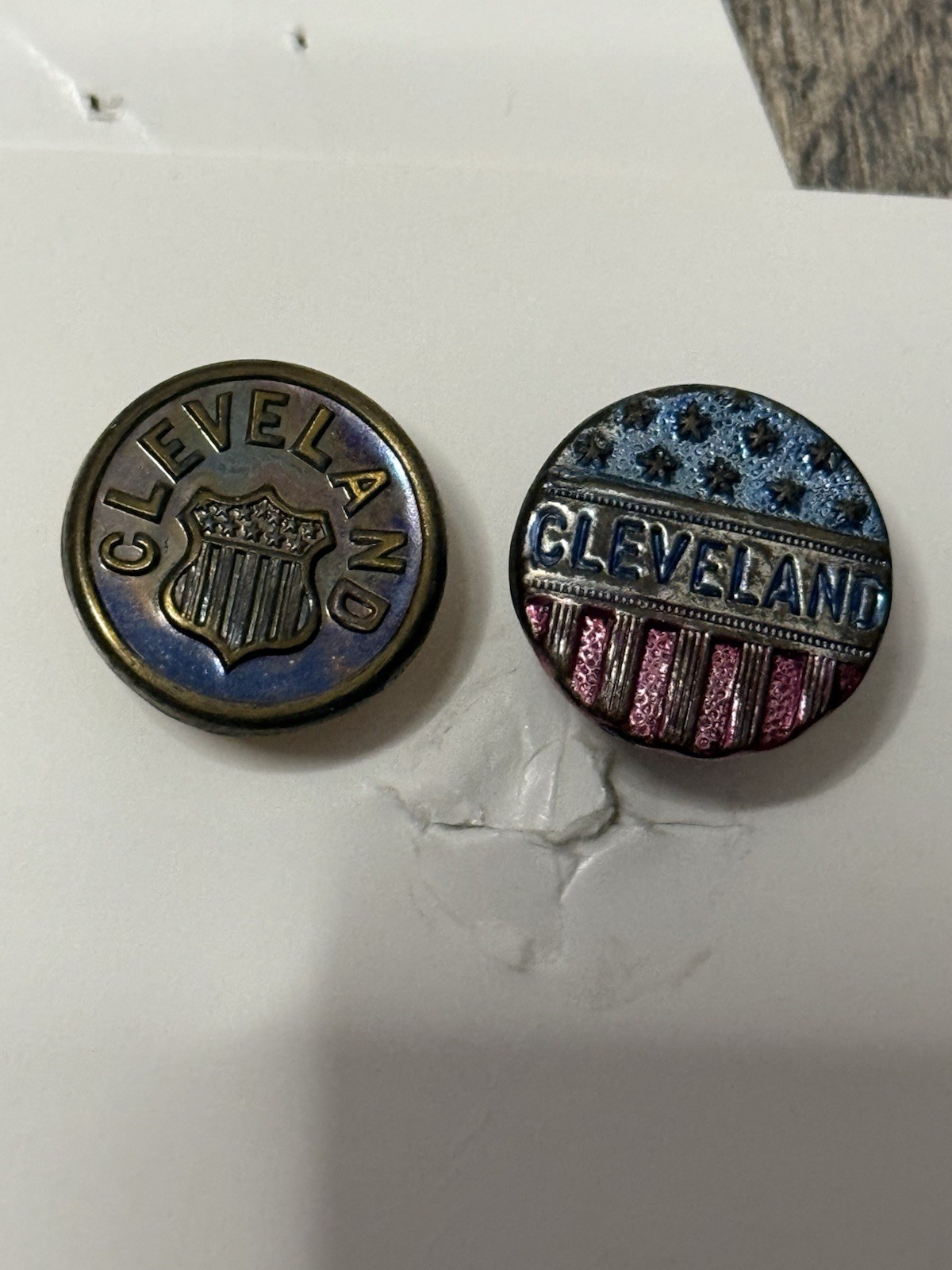 1888 Grover Cleveland & Thurman Presidential Campaign Lapel Pin Buttonhole Studs