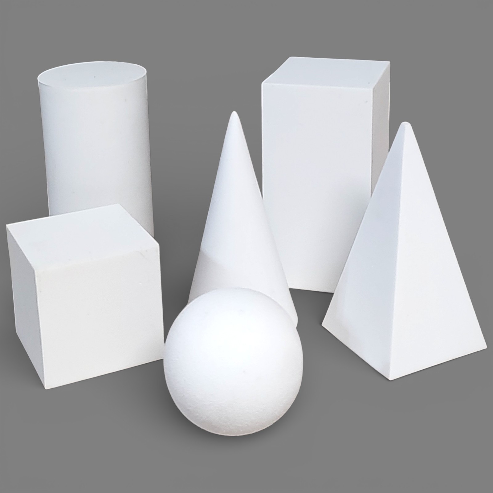 6-Pack Assorted Foam Geometric Shapes Drawing Forms Arts & Crafts Warehouse