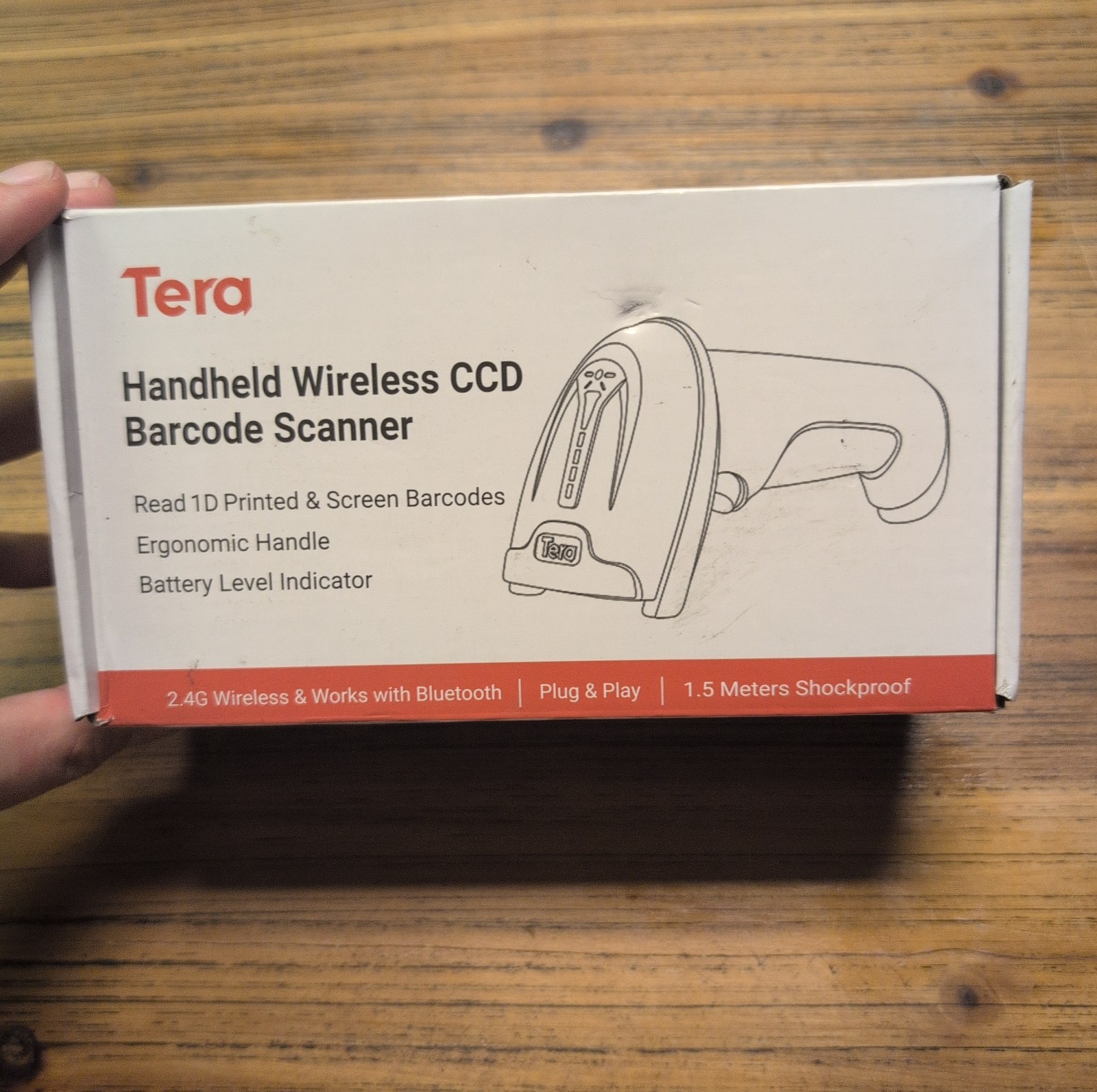 Tera Wireless CCD Barcode Scanner T5100C USB/ 2.4GHz Wireless Bluetooth TESTED