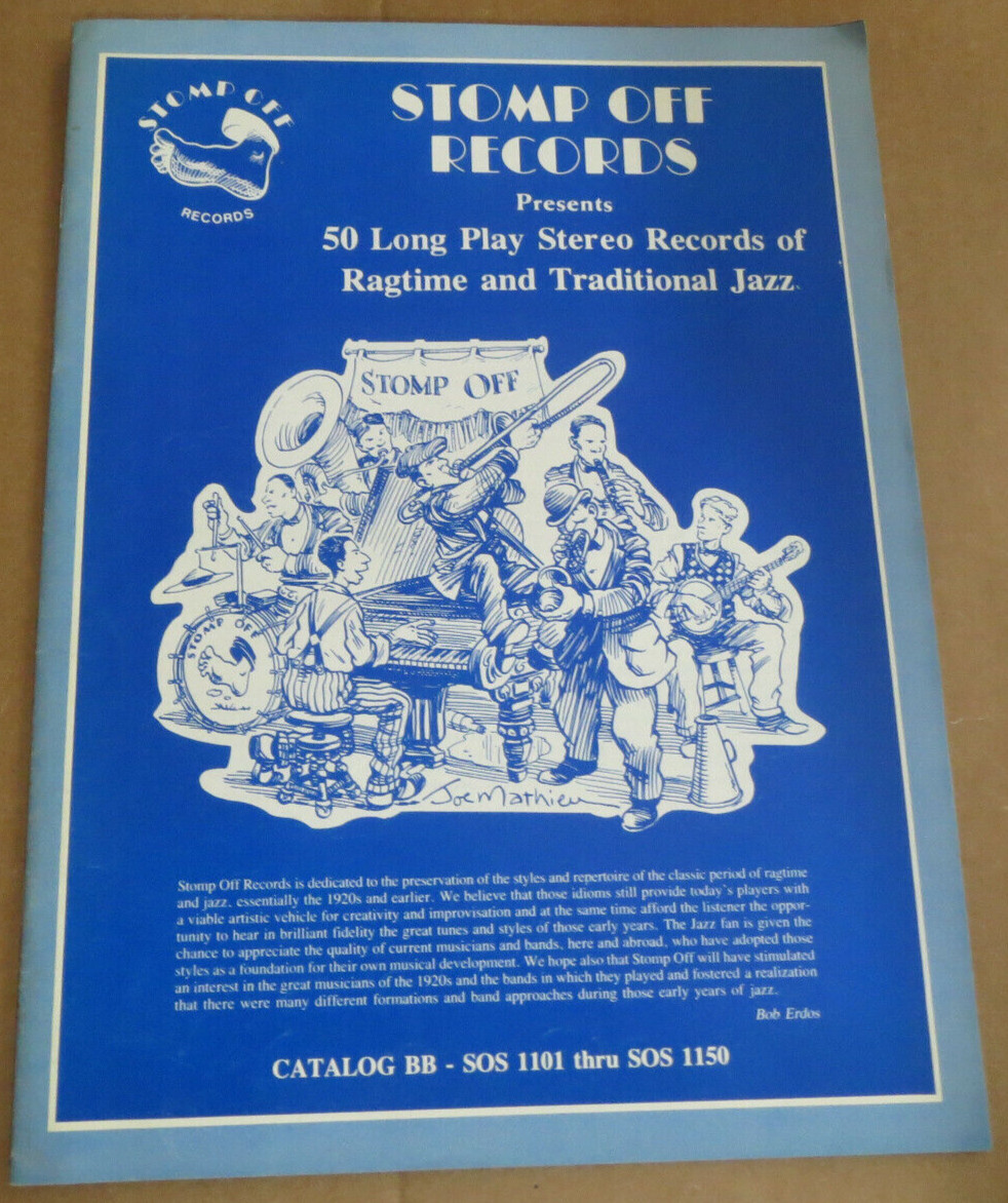 Stomp Off Jazz Records Presents Catalog c1989 BB SOS 1101 - SOS 1150, 36 pages