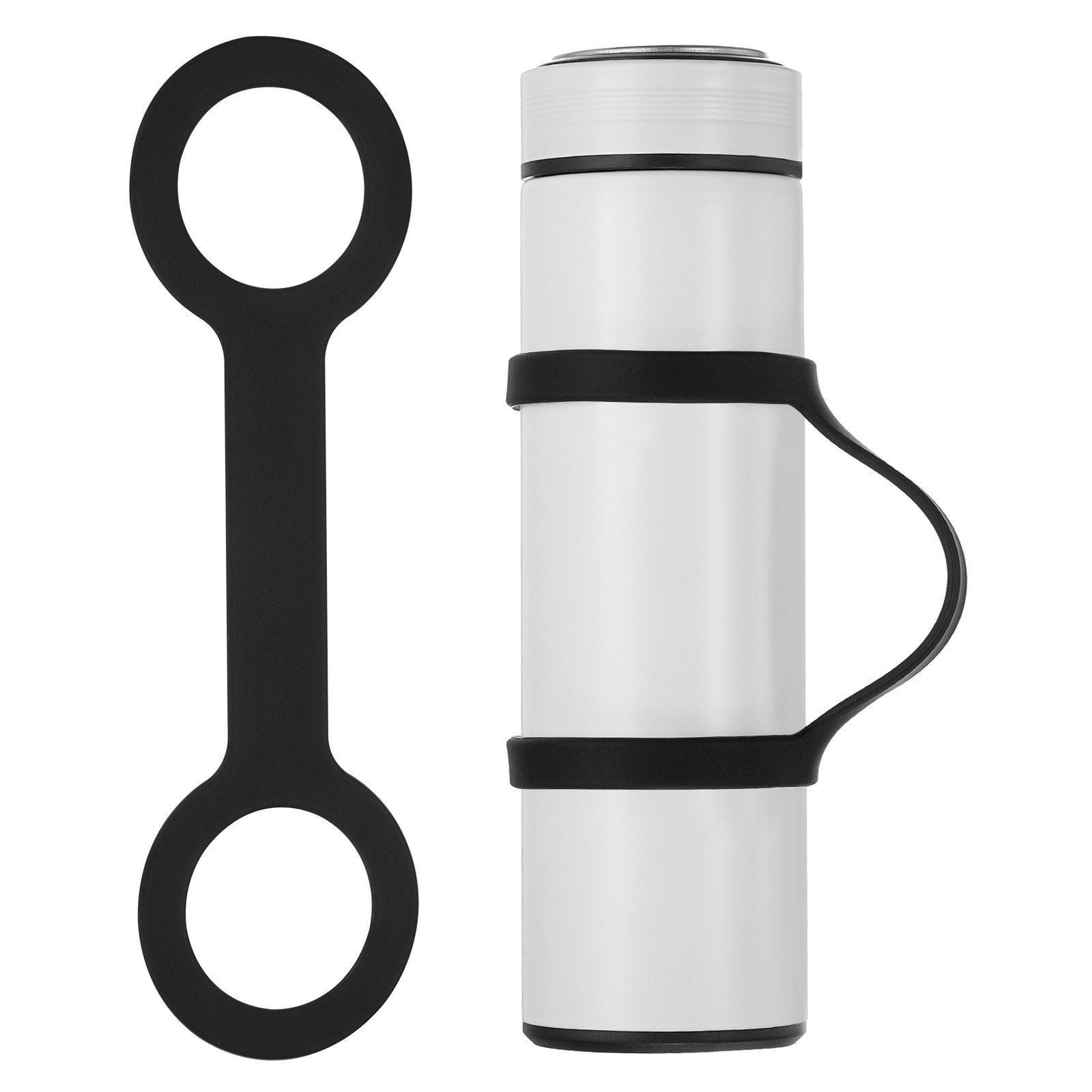 Water Bottle Carrier Grip Silicone Water Handle Grip, Black