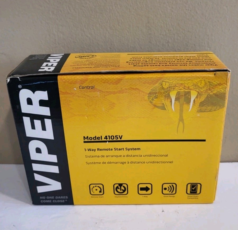 NEW Viper 4105V, 1-Way Remote Start System w/ TWO 4-Button Remotes