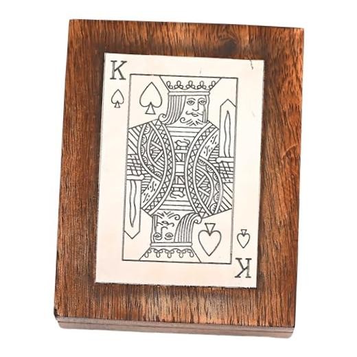 Handmade Wooden Classic Playing Card Case Traditional Handcrafted Design-2