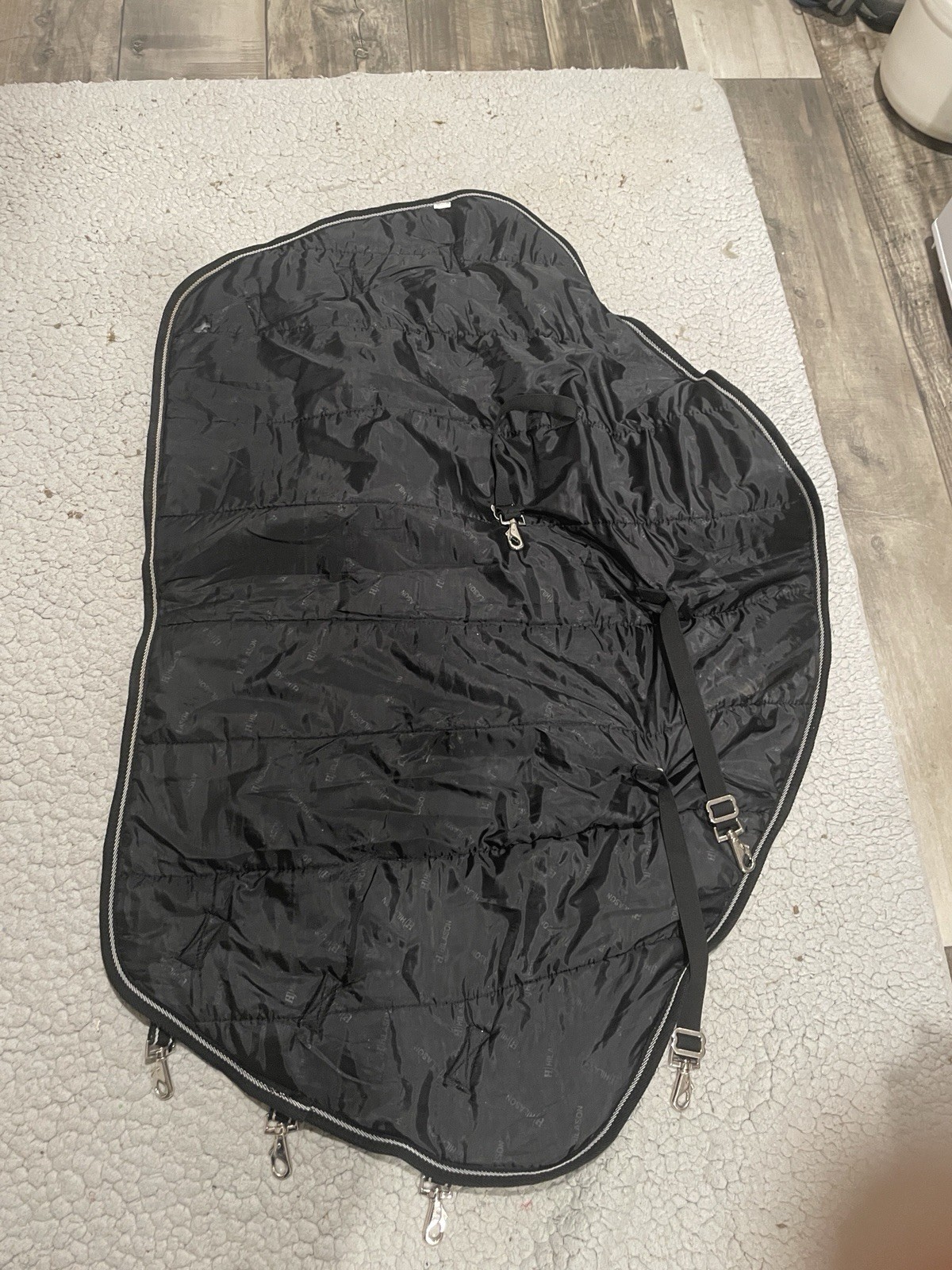 Medium Black Turnout Blanket Neck Horse
