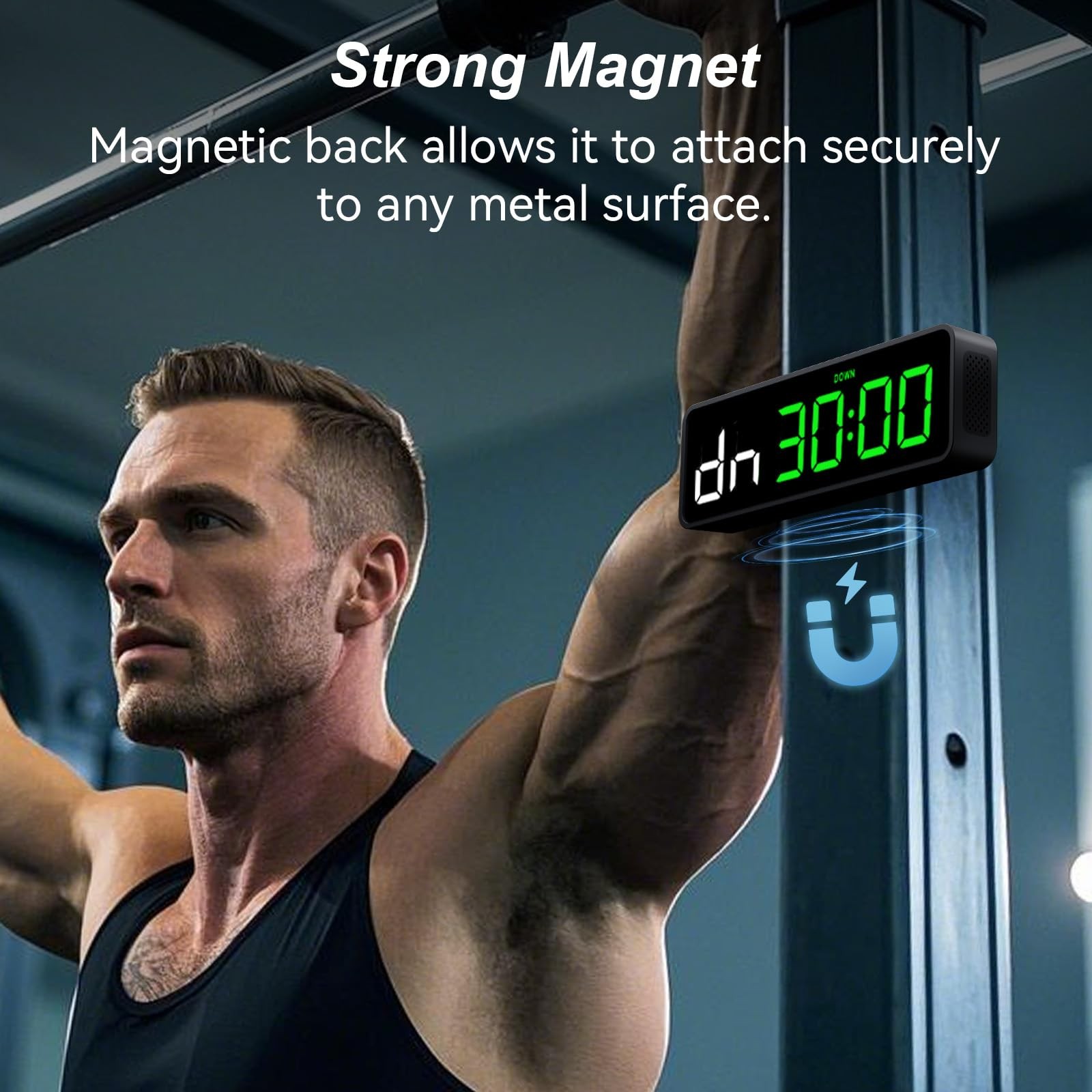 Portable Gym Timer: Small Fiteness Digital Clock Remote Control
