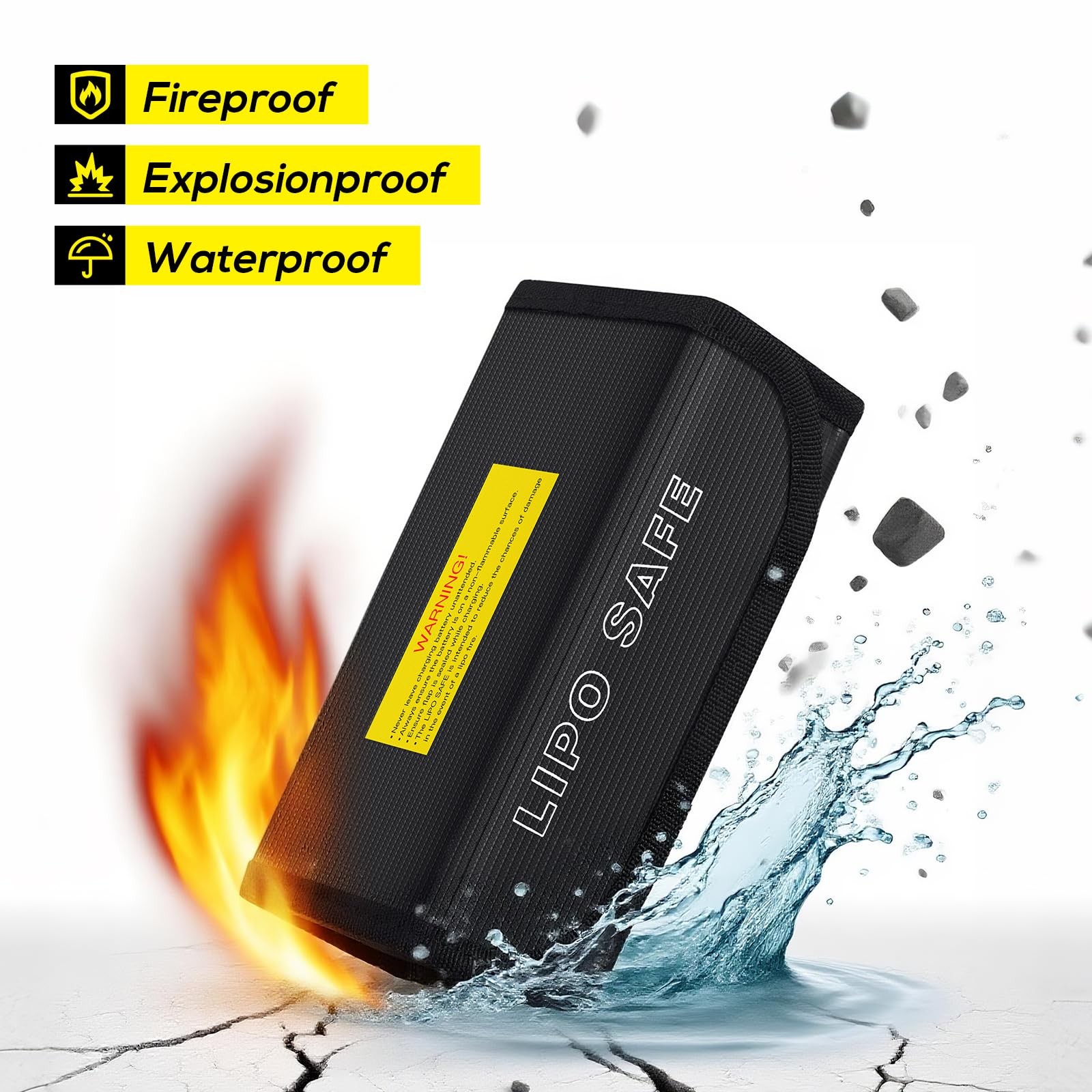 Lipo Battery Bag Fireproof Guard Safe Box Explosionproof Charging Case 2 PCS