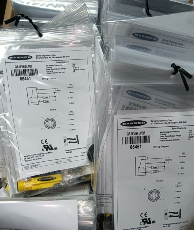 1  PC  NEW   BANNER  QS18VN6LPQ8   Sensor   #B472  CL