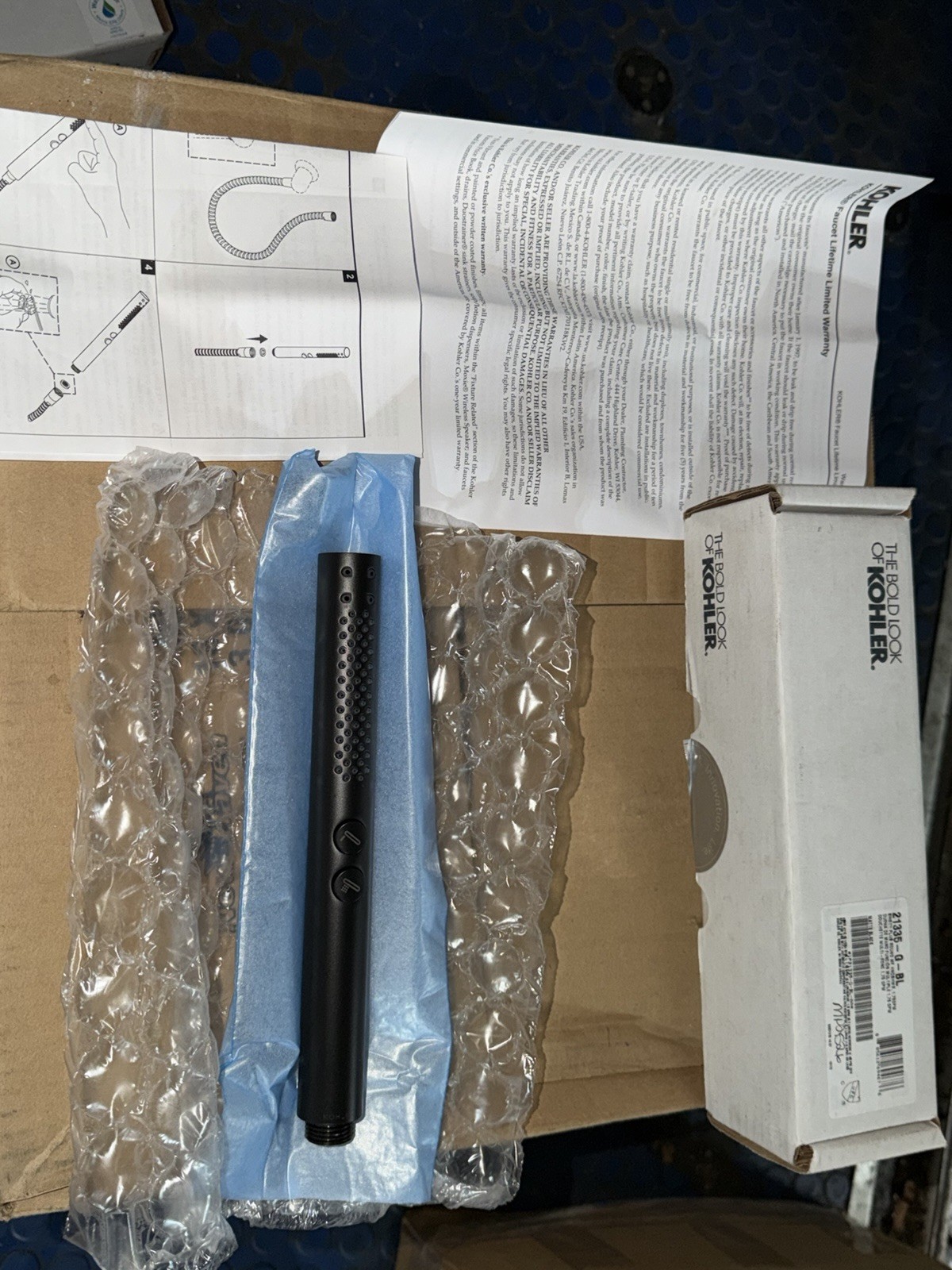 Kohler K-21335-G-BL Shift Round Multi Function Hand ShowerHead Matte Black NEW